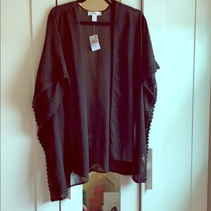 Motherhood one size black sheer cardigan